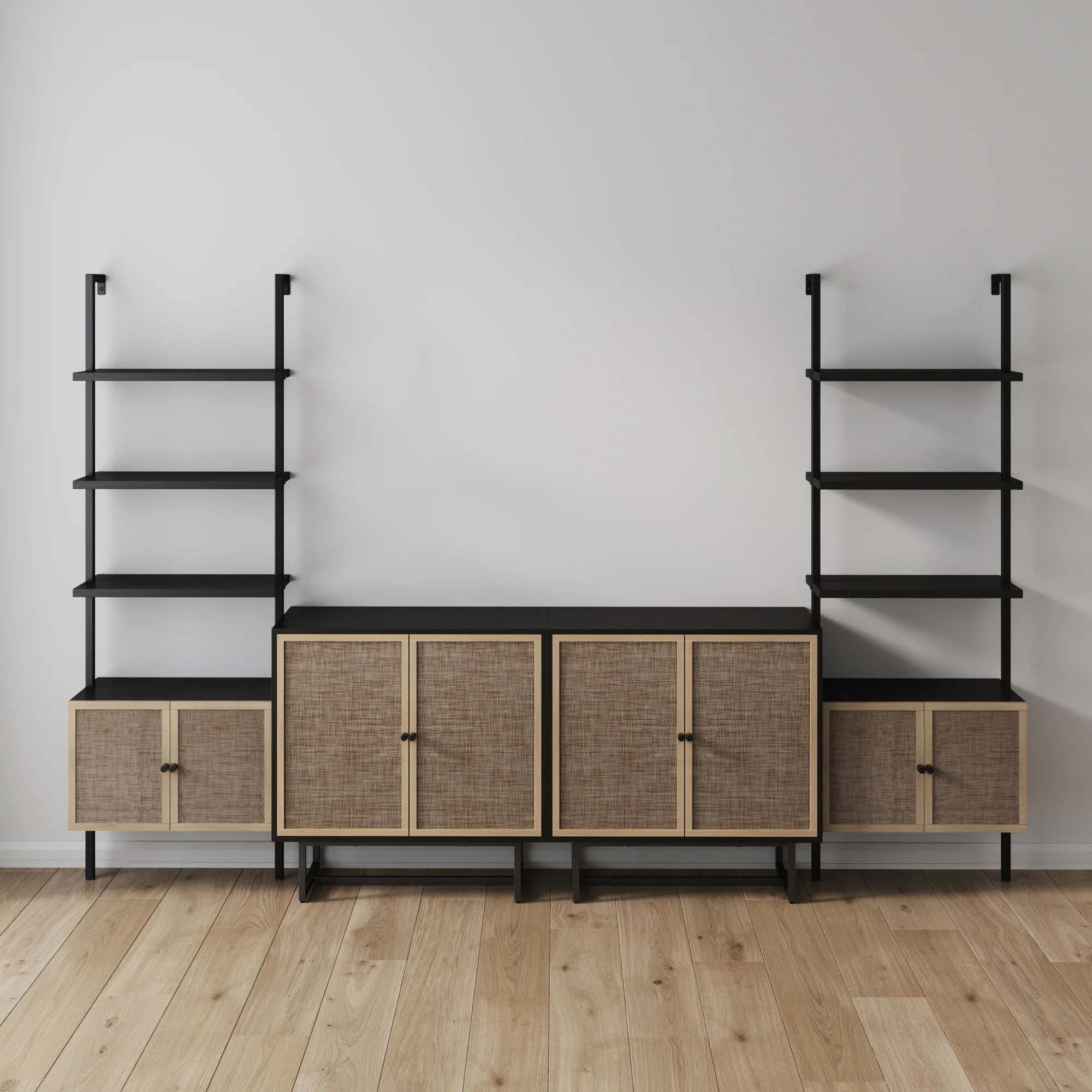 Boho Rattan Entertainment Center - Image 3