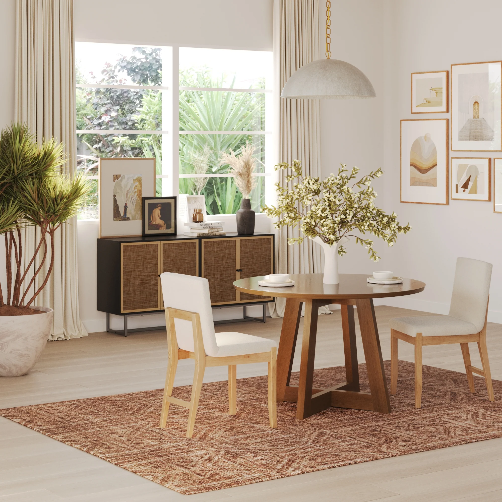 Modern Exposed Back Dining Chair (Set of 2) - Image 2